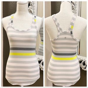 LULULEMON Striped Studio Racerback TANK Top SZ 4